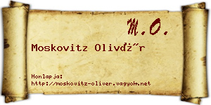 Moskovitz Olivér névjegykártya